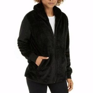 NWT Ideology Womens Faux Fur Quilted Zip up Jacket